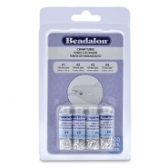Beadalon Crimp Tube Variety Pack (0.8mm, 1.3mm, 1.5mm, 1.8mm) Argent&eacute;