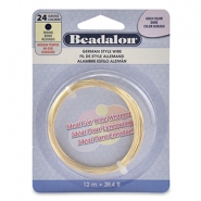 Beadalon German Style Wire 24Gauge Round Dor&eacute;
