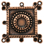 Breloques en métal TQ carré avec serti pour Swarovski PP32 cuivre (sans nickel)