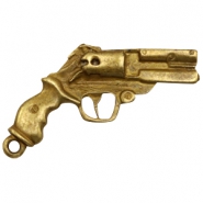 Breloques en métal TQ revolver bronze antique (sans nickel)