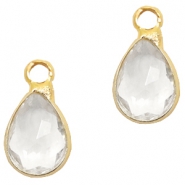 Pendentifs Crystal Glass goutte Cristal-doré
