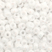Perles de rocailles Miyuki 6/0 Opaque AB white 6-471