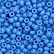 Perles de rocailles Miyuki 8/0 Duracoat opaque delphinium blue 8-4484