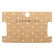 Cartes à bijoux "Handmade" marron