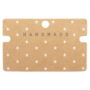 Cartes à bijoux "Handmade" marron