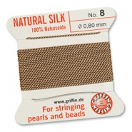 Griffin bead cord natural silk Ø0.8mm Beige