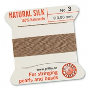 Griffin bead cord natural silk Ø0.5mm Beige
