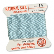 Griffin bead cord natural silk Ø1.02mm Turquoise
