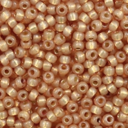 Perles de rocailles Miyuki 8/0 Duracoat silverlined dyed topaz gold 8-4243