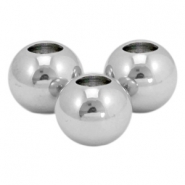 Perles en acier inox 5mm argent&eacute; (inox)
