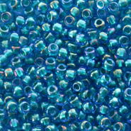 Perles de rocailles Miyuki 8/0 Fancy lined pacific blue 8-3537