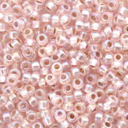 Perles de rocailles Miyuki 8/0 Silverlined AB light blush beige 8-1023