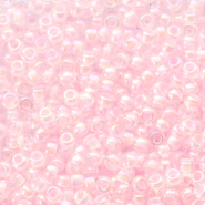 Perles de rocailles Miyuki 11/0 Pink lined AB crystal 11-272