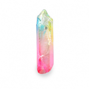 Pierres naturelles pendentifs Quartz Rose arc-en-ciel AB
