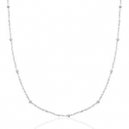 Colliers en acier inox petites boules Mix&Match Argent&eacute;