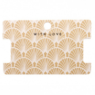 Cartes à bijoux 'with love' Art Deco Marron