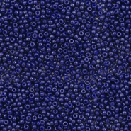 Perles de rocailles Miyuki 15/0 Duracoat opaque dyed dark navy blue 15-4494