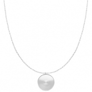 Colliers en acier Polaris avec serti pour cabochon 20mm Argenté