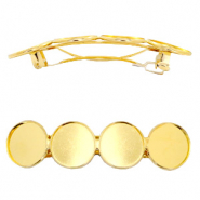 Sertis en métal pince à cheveux pour 4 cabochons 20mm Doré