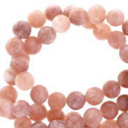 Pierres naturelles Calcédoine (Quartz) et Agate 4mm mat Pink pâle délavé
