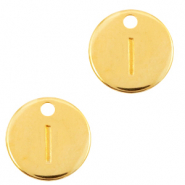 Breloques en métal DQ lettre I Doré (sans nickel)
