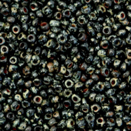 Perles de rocailles Miyuki 11/0 Opaque picasso black 11-4511