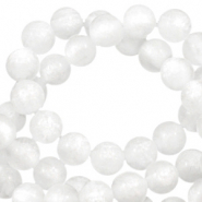 Perles Polaris rond 6mm Mosso shiny Blanc brillant