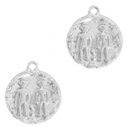 Métal TQ laiton breloques constellation gémeaux Argenté