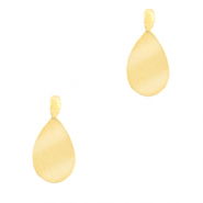 Breloques en acier inox goutte Dor&eacute;