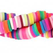 Perles Katsuki 4mm Marron-rose arc-en-ciel mélange