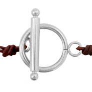 Apprêts en acier inox fermoir T 14mm Argenté