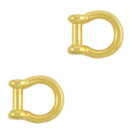 Breloques en métal DQ connecteur anneau Doré (sans nickel)