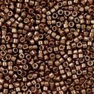 Perles Miyuki délicas 11/0 Duracoat galvanized dark mauve brown DB-1843