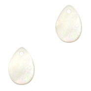 Pendentifs coquillage specials goutte Blanc (couleur naturelle)