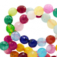 Pierres naturelles 6mm Jade facettées Multicolore