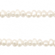 BQ Perles d'eau douce trou vertical 5mm Blanc naturel