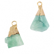 Pierres naturelles pendentifs Quartz Aventurine Vert crysolite-dor&eacute;