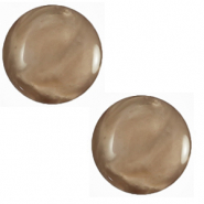 Cabochon classique 12mm Polaris Elements Mosso shiny Marron cervo