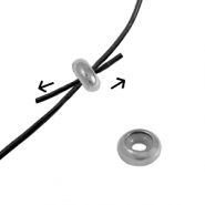 Apprêts en acier Inox perles stoppeur 6x3mm Argenté