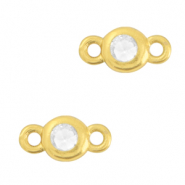 Connecteurs en verre Crystal Glass 3mm Cristal-doré