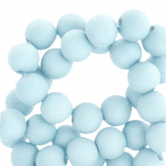 Perles acryliques 8 mm mat Bleu glacé