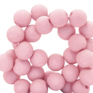 Perles acryliques 4 mm mat Rose sorbet