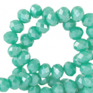 Perles à facettes 4x3mm disque Heishi Vert Erin-pearl shine coating
