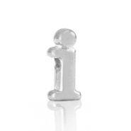 Perles alphabet en métal DQ I Argenté antique (sans nickel)