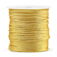 Fil macram&eacute; tress&eacute; 1mm Dor&eacute; m&eacute;tallique