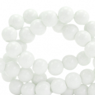Perles en verre 6 mm Blanc cassé