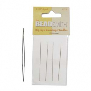 Beadsmith Big eye aiguilles à perles 6cm Argenté