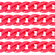 Cha&icirc;ne acrylique 29mm brillante Rose n&eacute;on