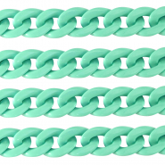 Cha&icirc;ne acrylique 22mm brillante Vert turquoise