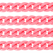 Cha&icirc;ne acrylique 22mm brillante Rose hot